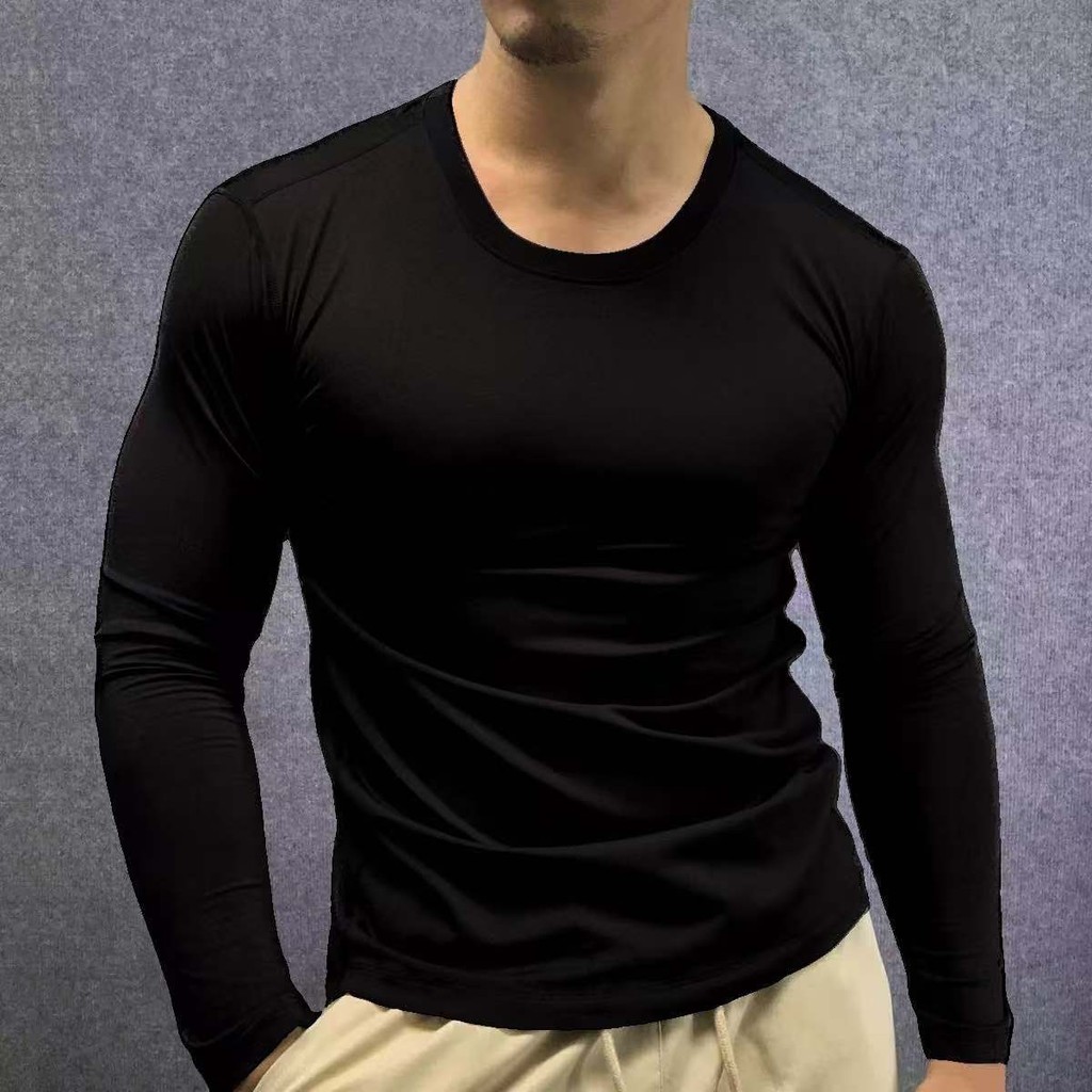Simple Active longsleeve shirt for men plain XS-2XL size tshirts 8color ...