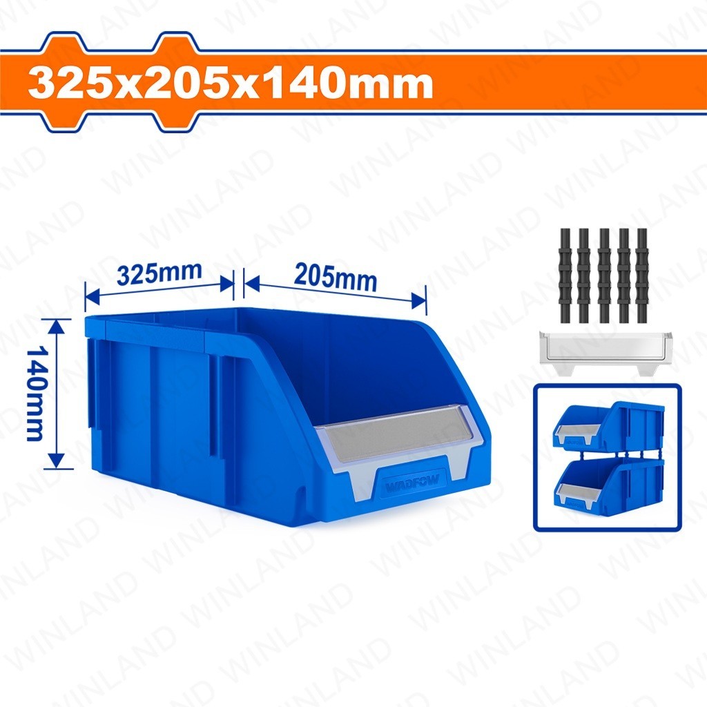 Wadfow by Winland 325mm x 205mm x 140mm (PP) Plastic Stackable Drawer ...