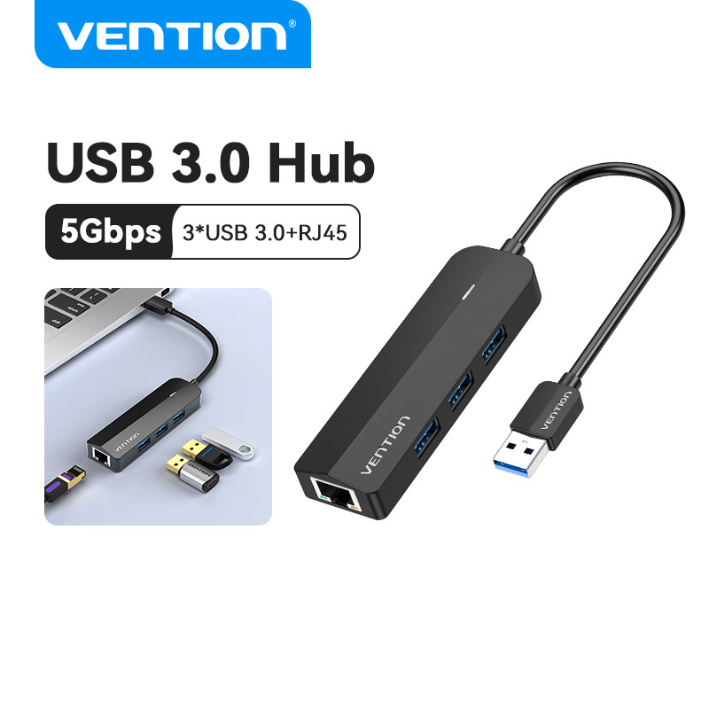 Vention USB HUB RJ45 HUB Network Adapter 3 Ports USB hub 3 0 Gigabit ...