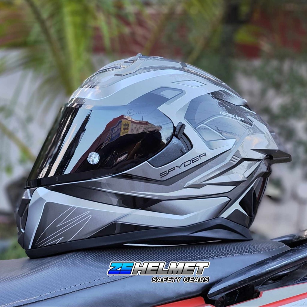 SPYDER ROGUE+ S1 PRIME (Black/Gray) FULL FACE - DUAL VISOR (with FREE ...