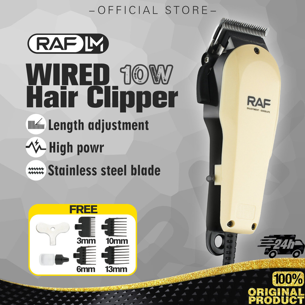 RAF Wired Heavy Duty Hair Trimmer Electric Clipper for Men Professional
