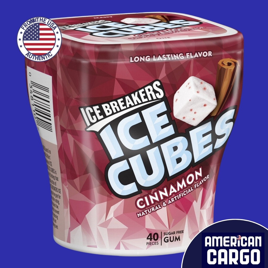 ICE Breakers Ice Cubes Sugar-Free Gum, Cinnamon, 40 Pieces | Shopee ...