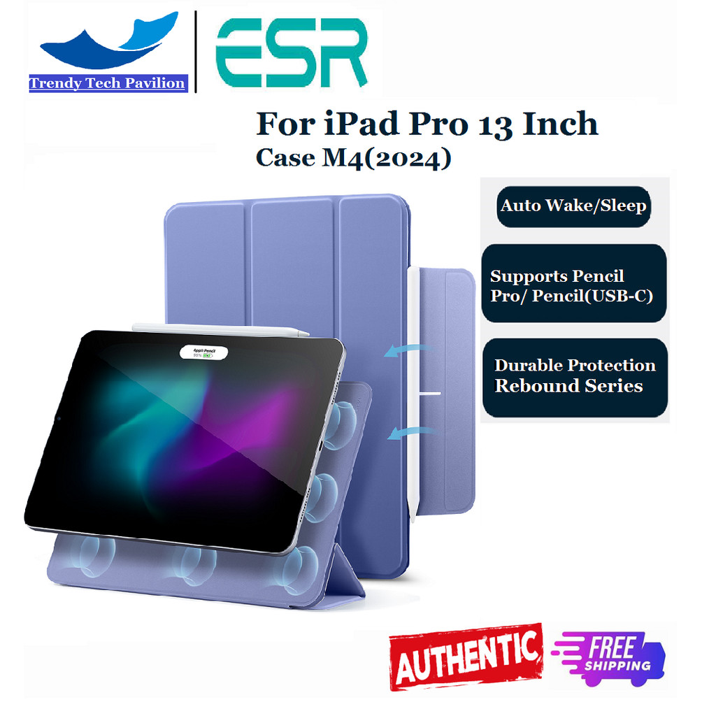 ESR for iPad Pro 13 Inch Case M4(2024), Powerful Attachment, Slim
