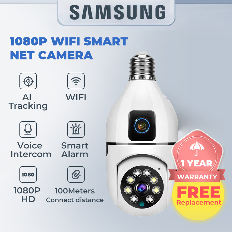 Samsung Dual Lens CCTV Camera Connect Cellphone With Audio and Speaker