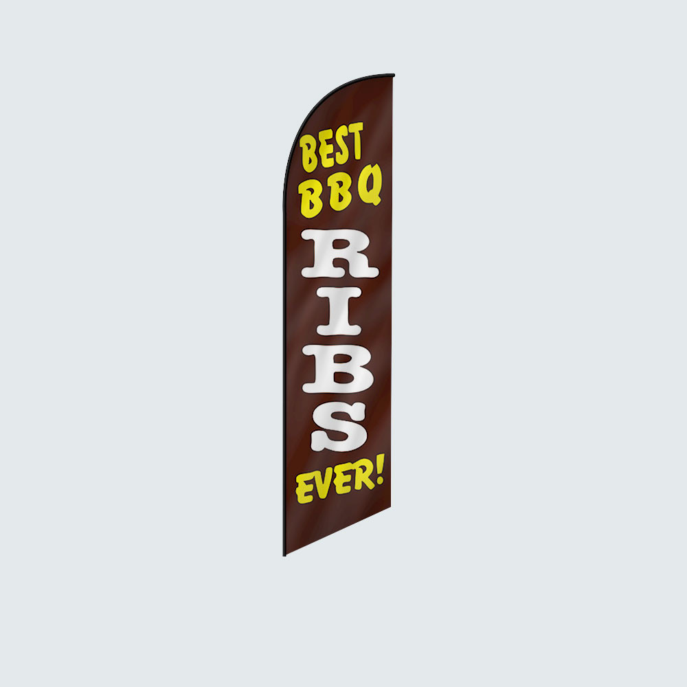 Promotion Logo Custom Best BBQ Ribe Feather Flag Beach Swooper Banners ...