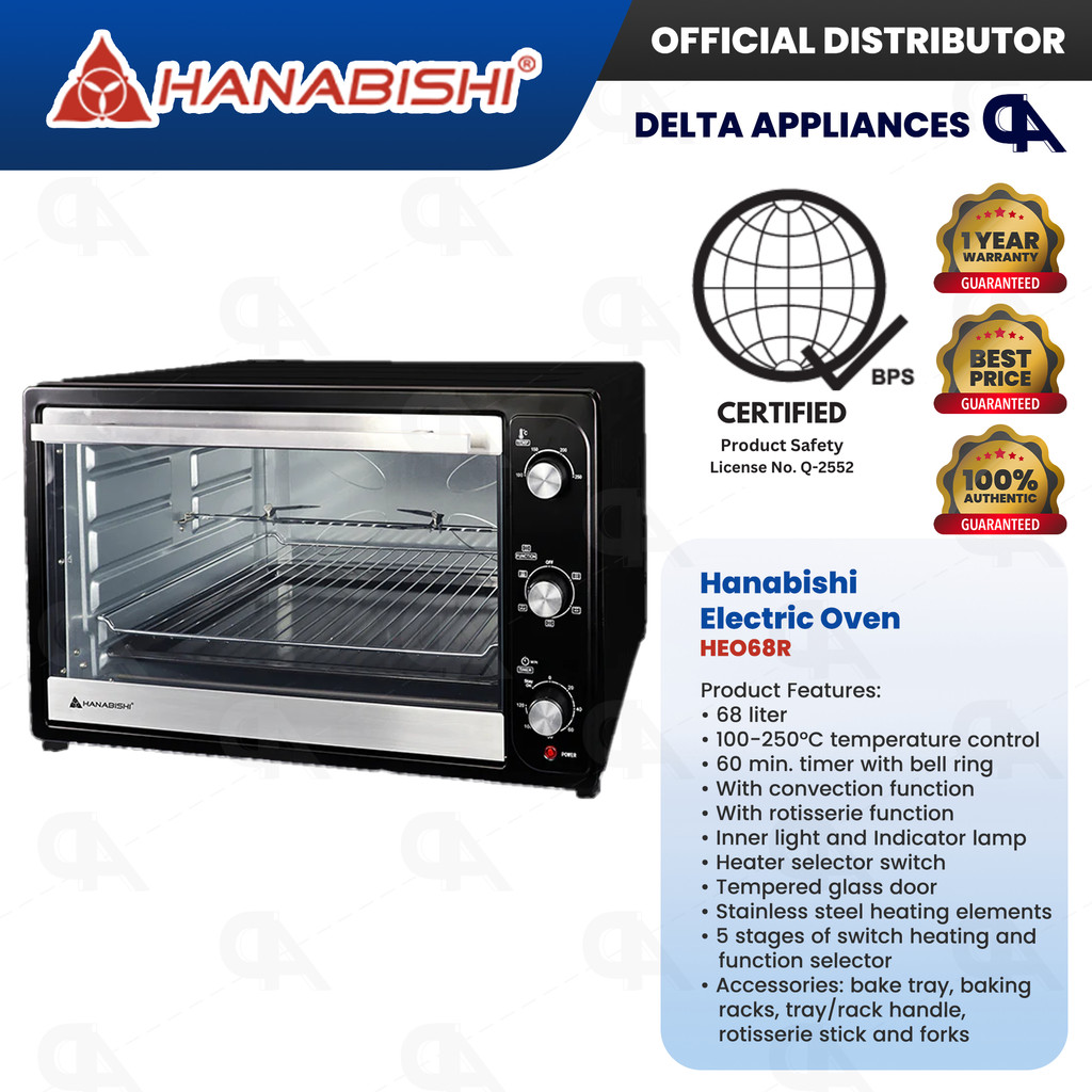 Hanabishi Electric Oven 68L HEO 68R Shopee Philippines