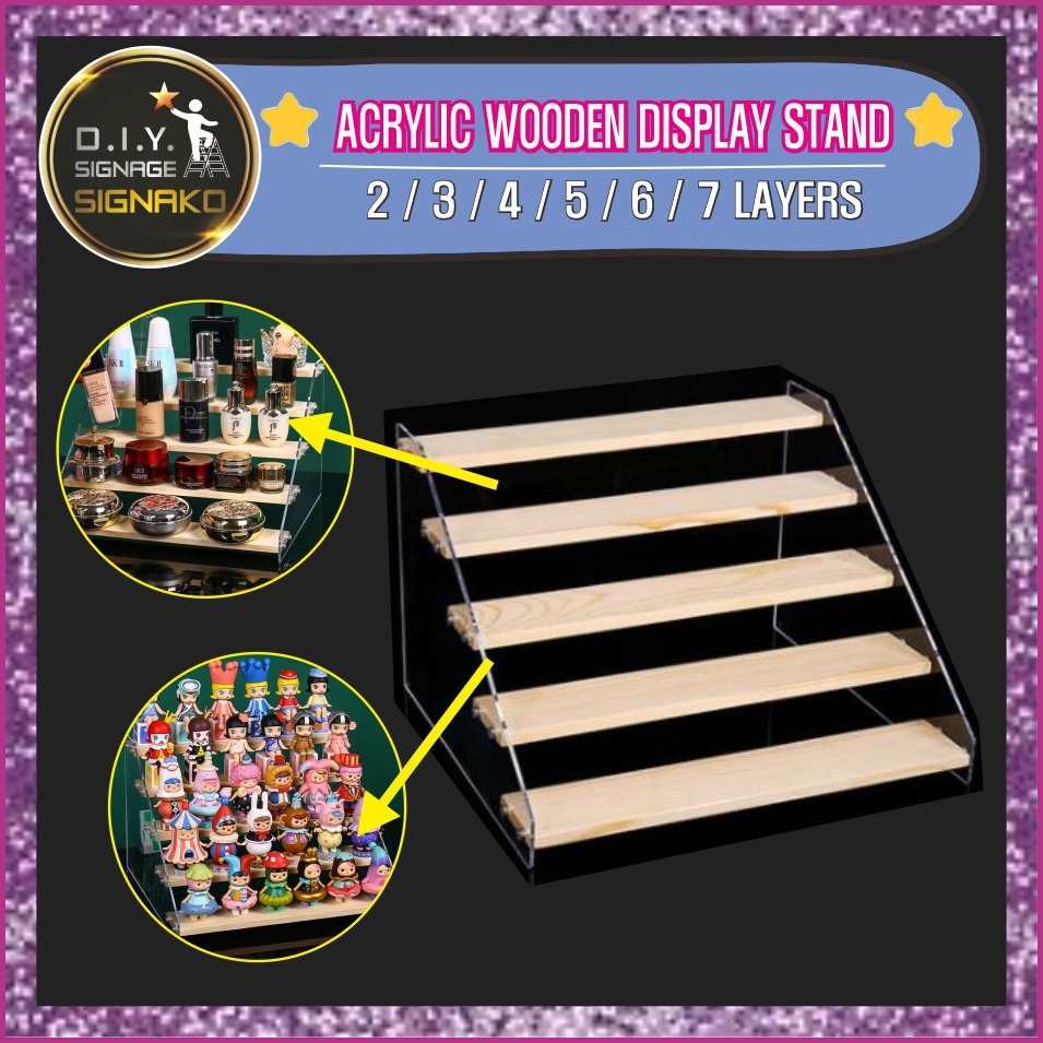 27`QH)tiersm=Acrylic\c\WoodenG\Display"PRack\g"/B\Riser"VWood