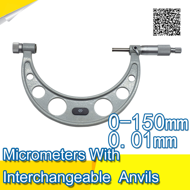 Micrometers with interchangeable anvils outside micrometers 0-150mm 0 ...