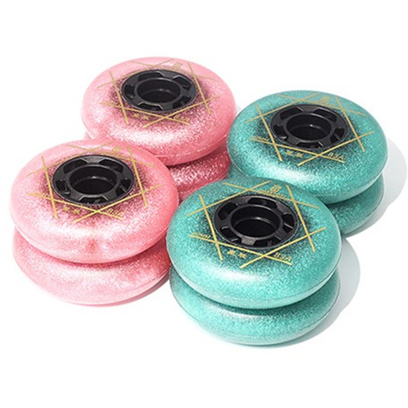 83A Fluorescence PU Inline Skates Wheels FSK Slalom Sliding Racing Road
