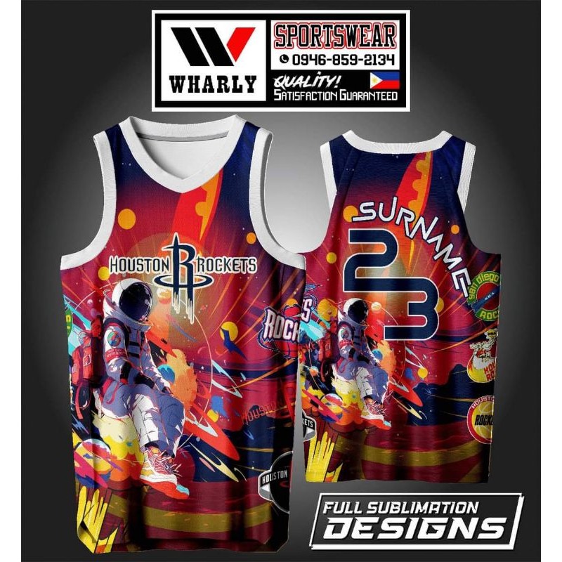 Customize Houston Rockets Quality Full sublimation Jersey | Shopee ...
