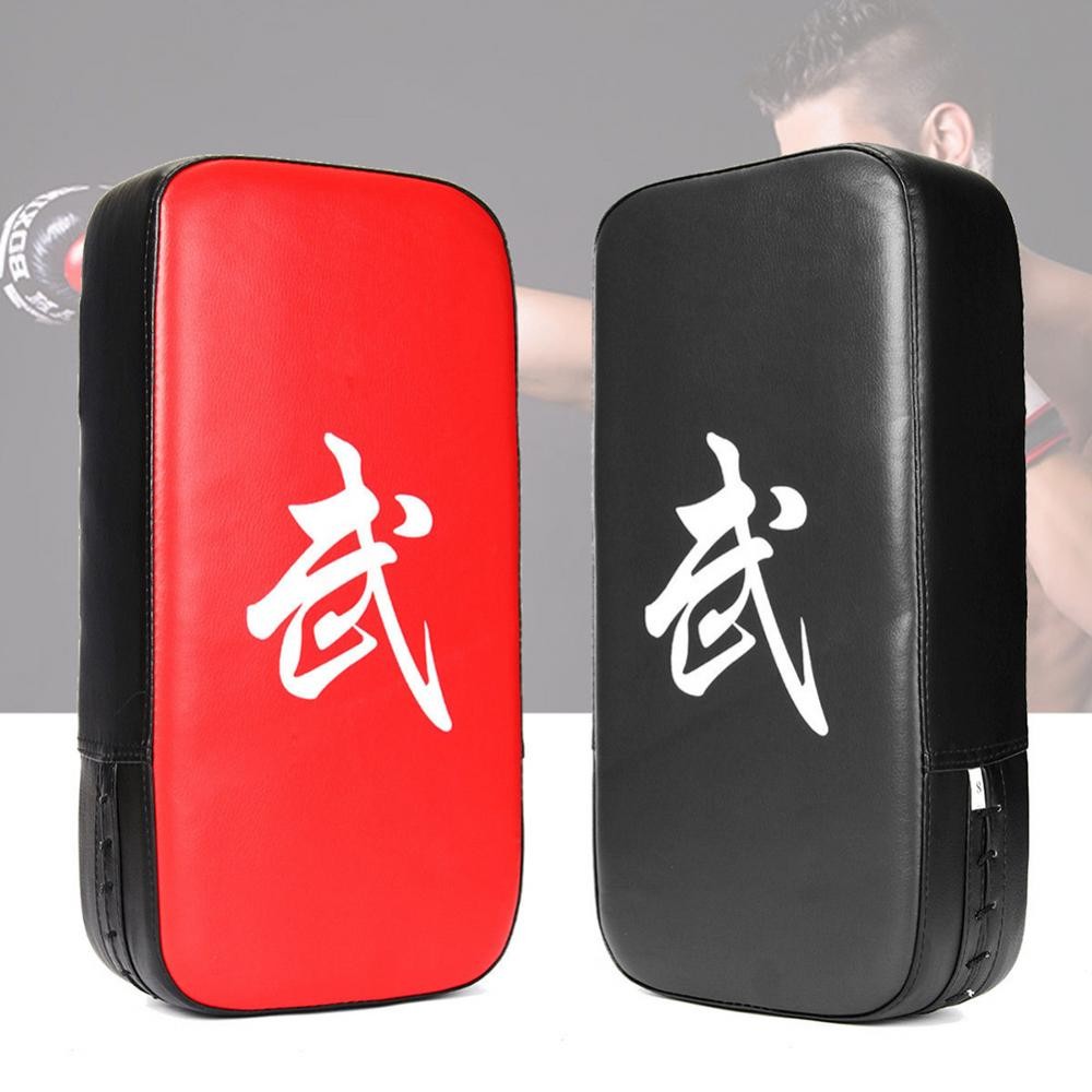 Faux Leather MMA Muay Thai Kick Boxing Training Punch Pad Hand Focus ...