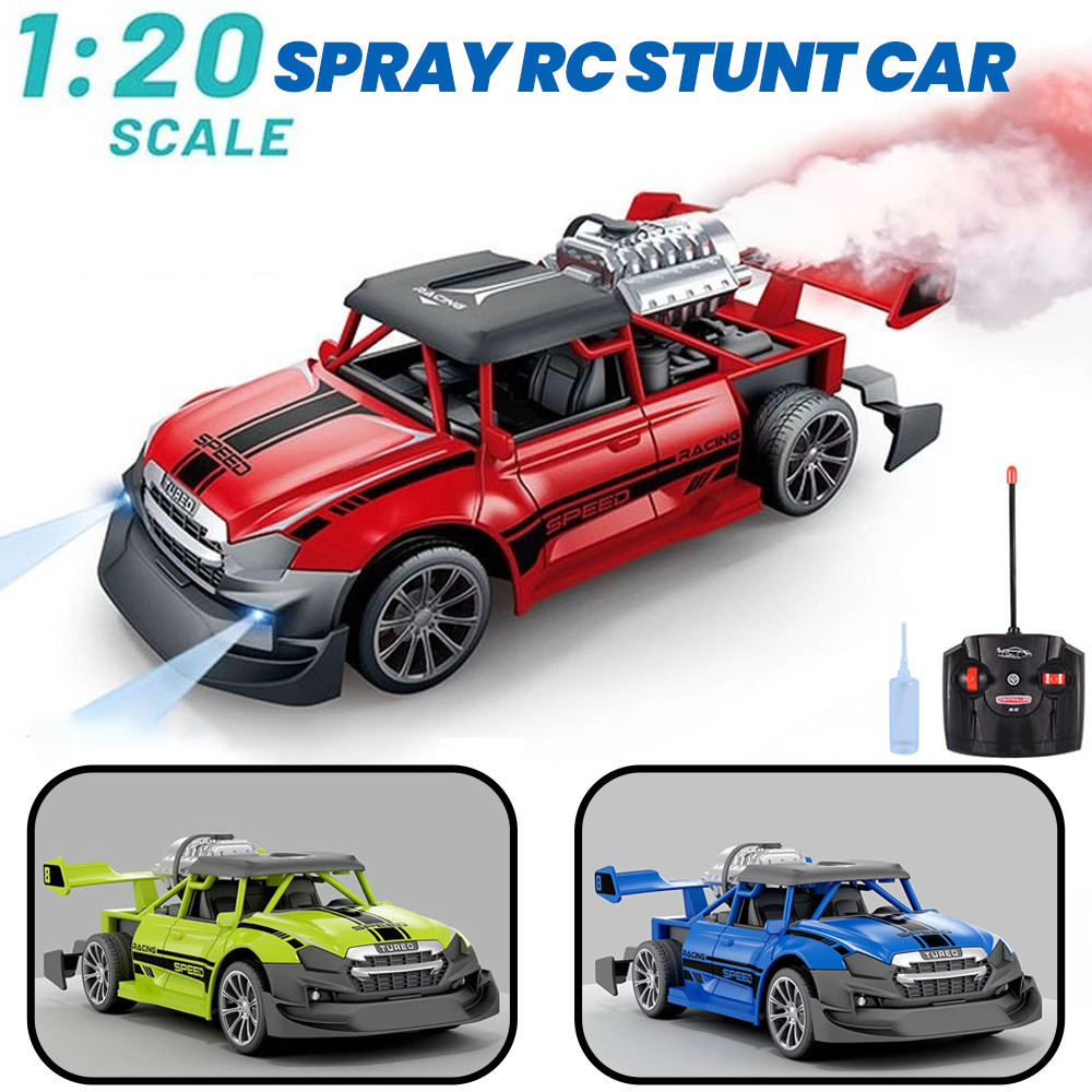 1:20 Rc Car Remote Control Racing Car with Light Smoke Spray Electric ...