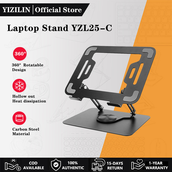 Laptop Stand Yizilin Holder 360° Swivel Retractable Portable Adjustable ...