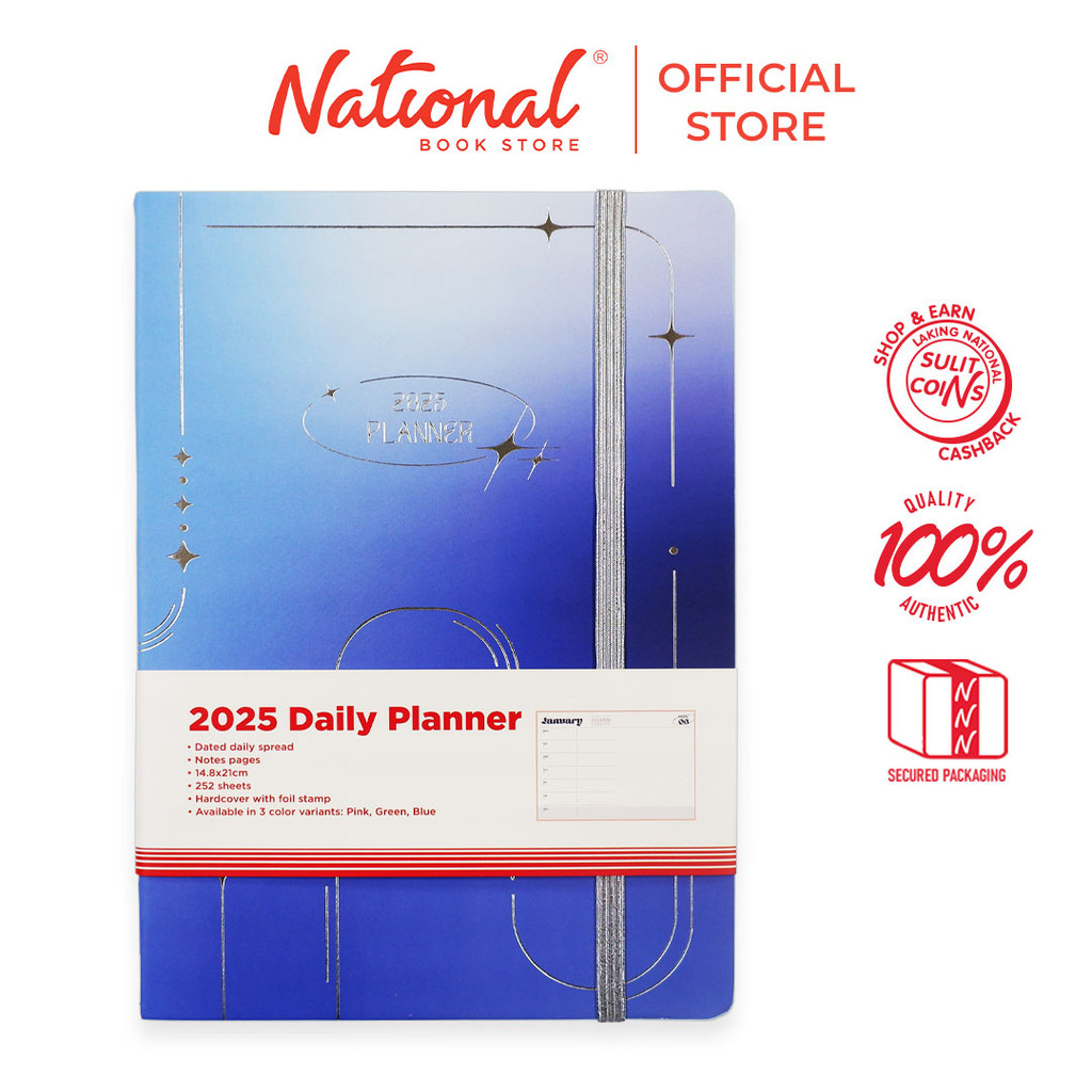 Best Buy 2025 Daily Planner with Foil Stamping 14.8x21cm 252 Sheets