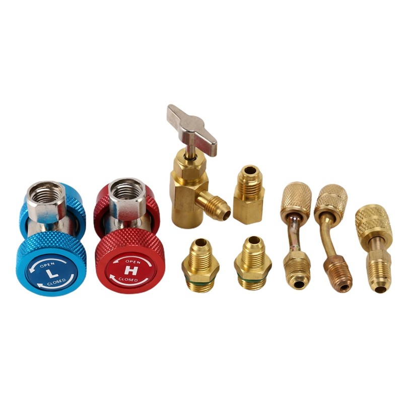 ๑9-In-1 R134A Freon Charging Refrigerant Kit, AC R134A Adapters Quick ...
