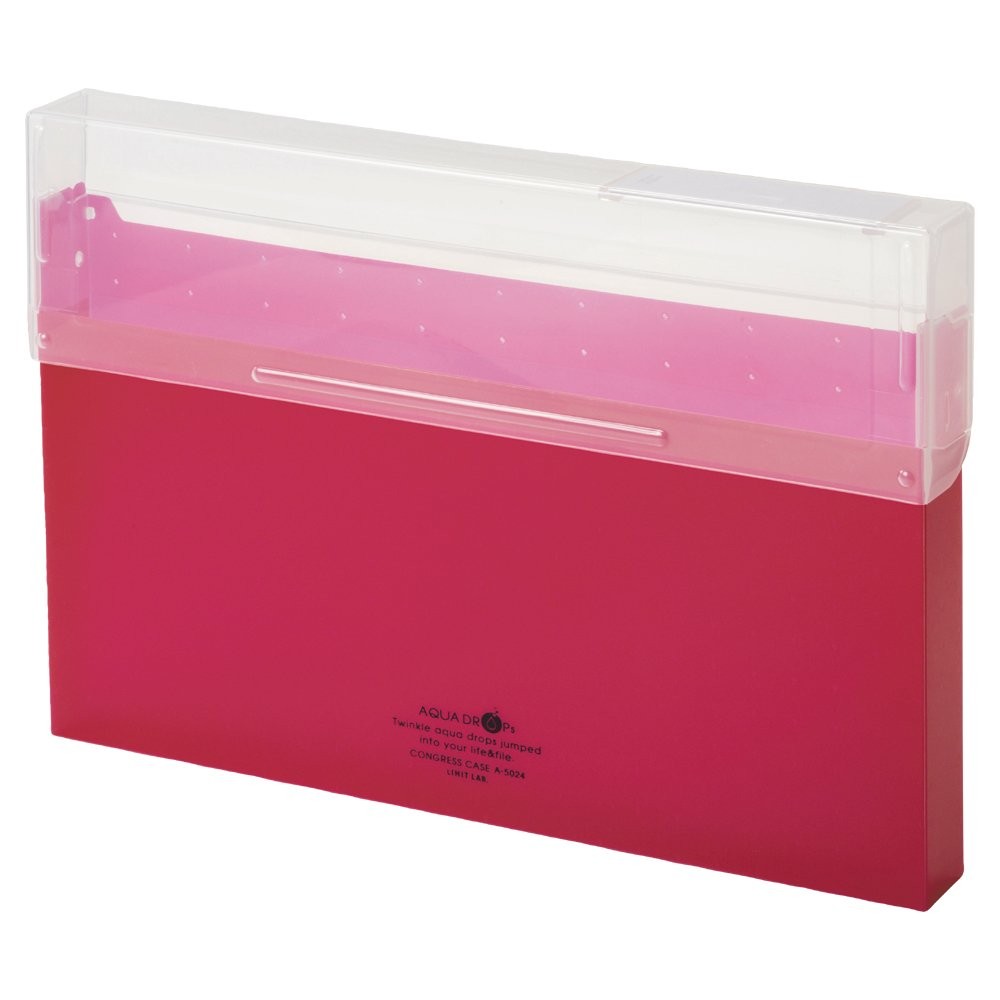 Lihit Lab. Congress Case File Case A4 300 sheets capacity Red A5024-3 ...