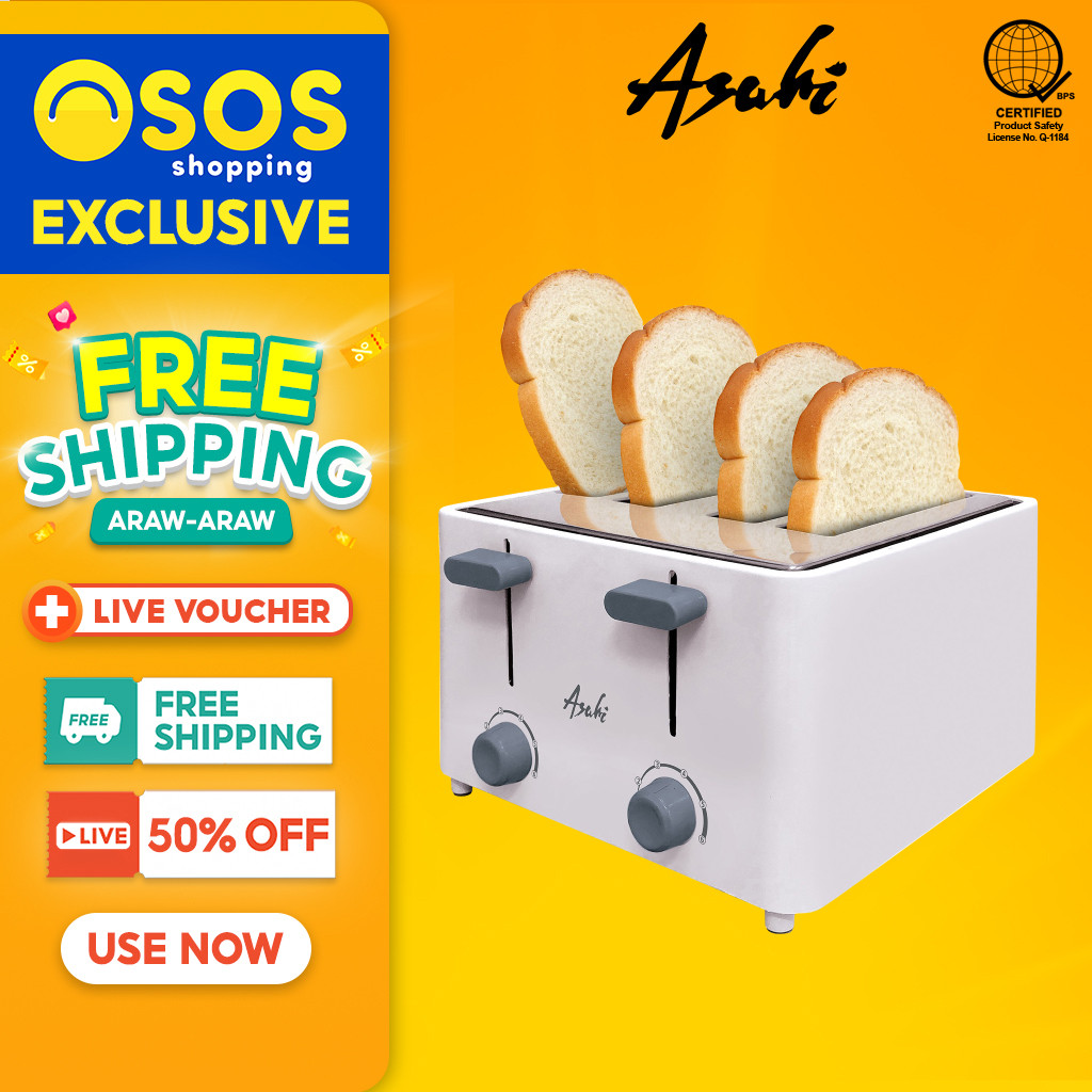 Asahi Original Pop Up 4-Sliced Bread Toaster BT-048 •OSOS• | Shopee ...