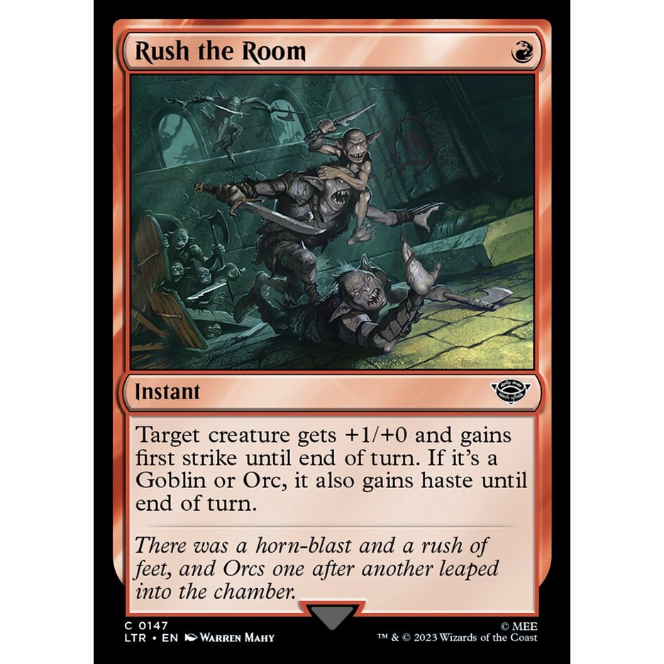 Rush The Room Foil The Lord Of The Rings Tales Of Middle Earth Ltr Mtg