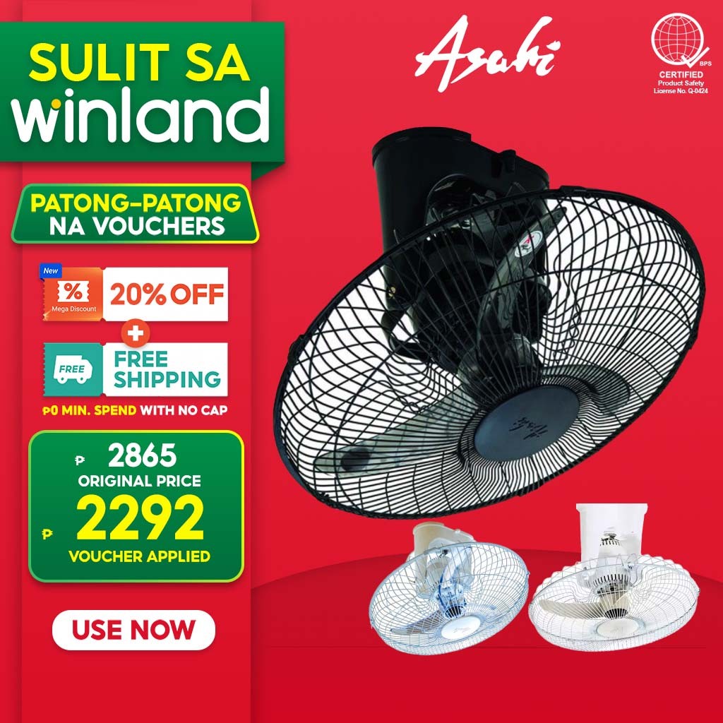 Asahi by Winland 16inch Banana type Ceiling Fan | Electric Fan CF-644 ...
