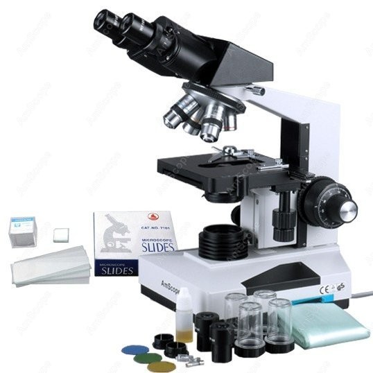 ♠Professional Biological Microscope--AmScope Supplies 1600x ...