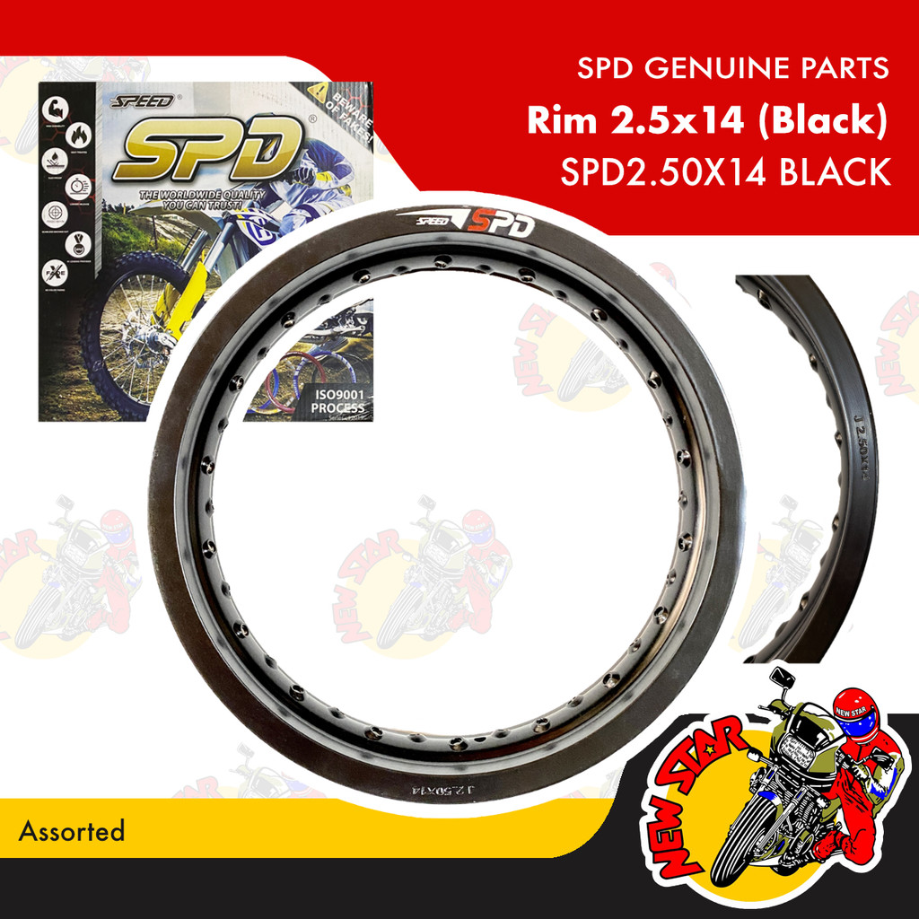 SPD2.50X14 Black | Alloy Rim 2.5x14 (Black) | Genuine SPD parts | Mio i ...