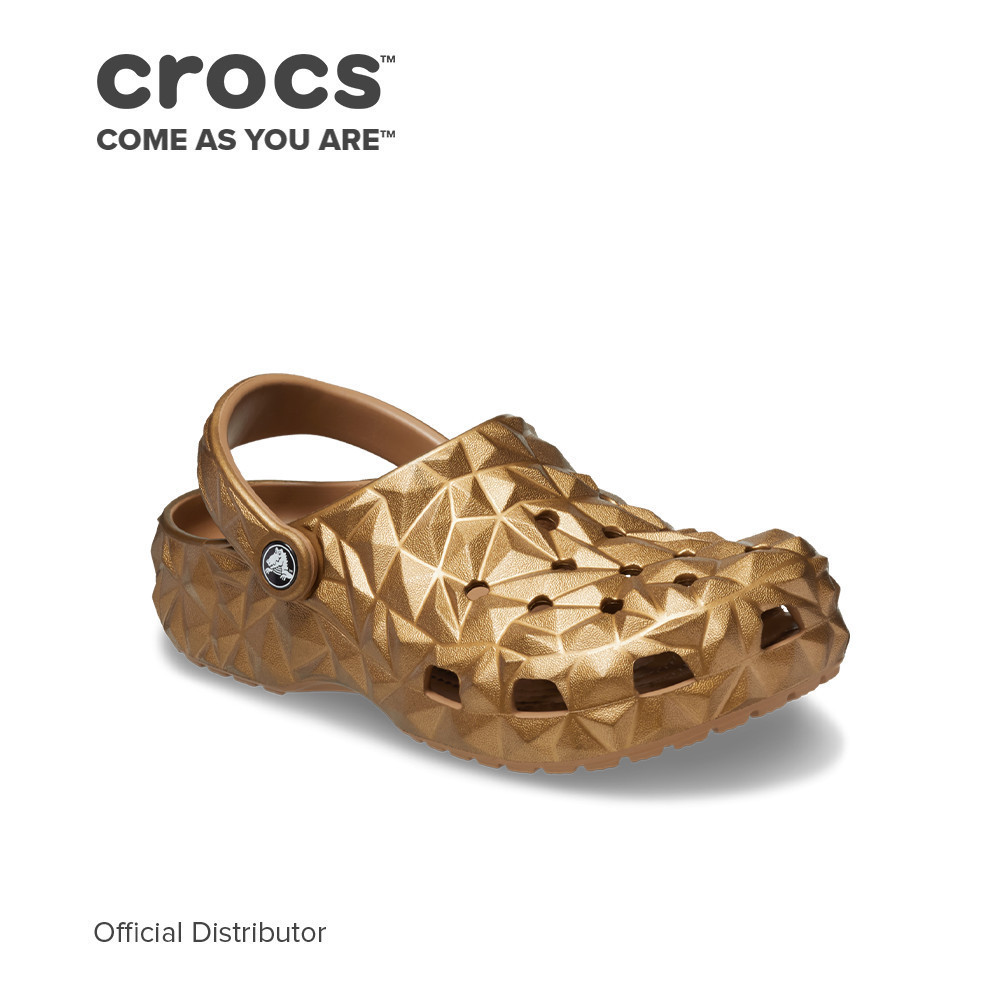 Crocs Classic Metallic Geometric Clog in Bronze | Shopee Philippines