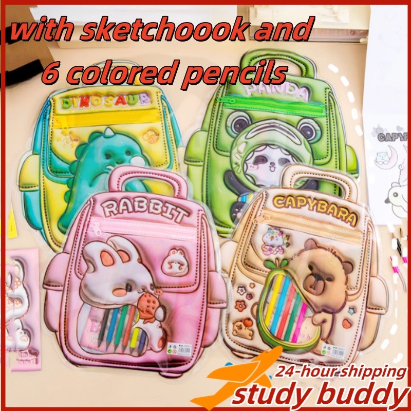 DIY Cartoon Backpack Painting Kit Creative Art Gift Set for Kids and ...