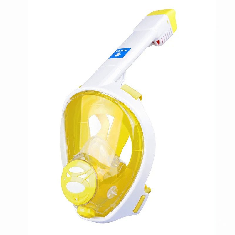 Anti Fog Full Face Diving Mask 180 Degree View Dry Diving Snorkel Mask ...