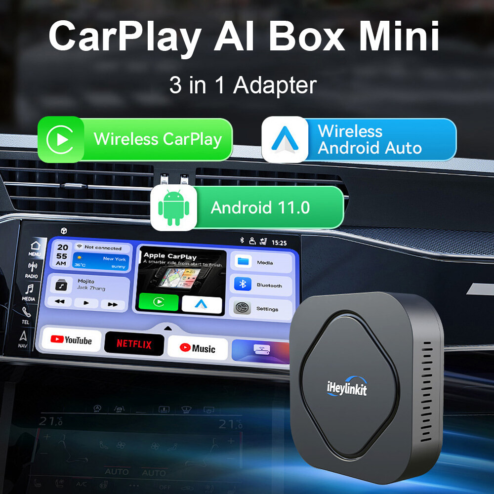 CPZ1 Carplay Ai Box Wireless CarPlay Android Auto Adapter Android 11.0
