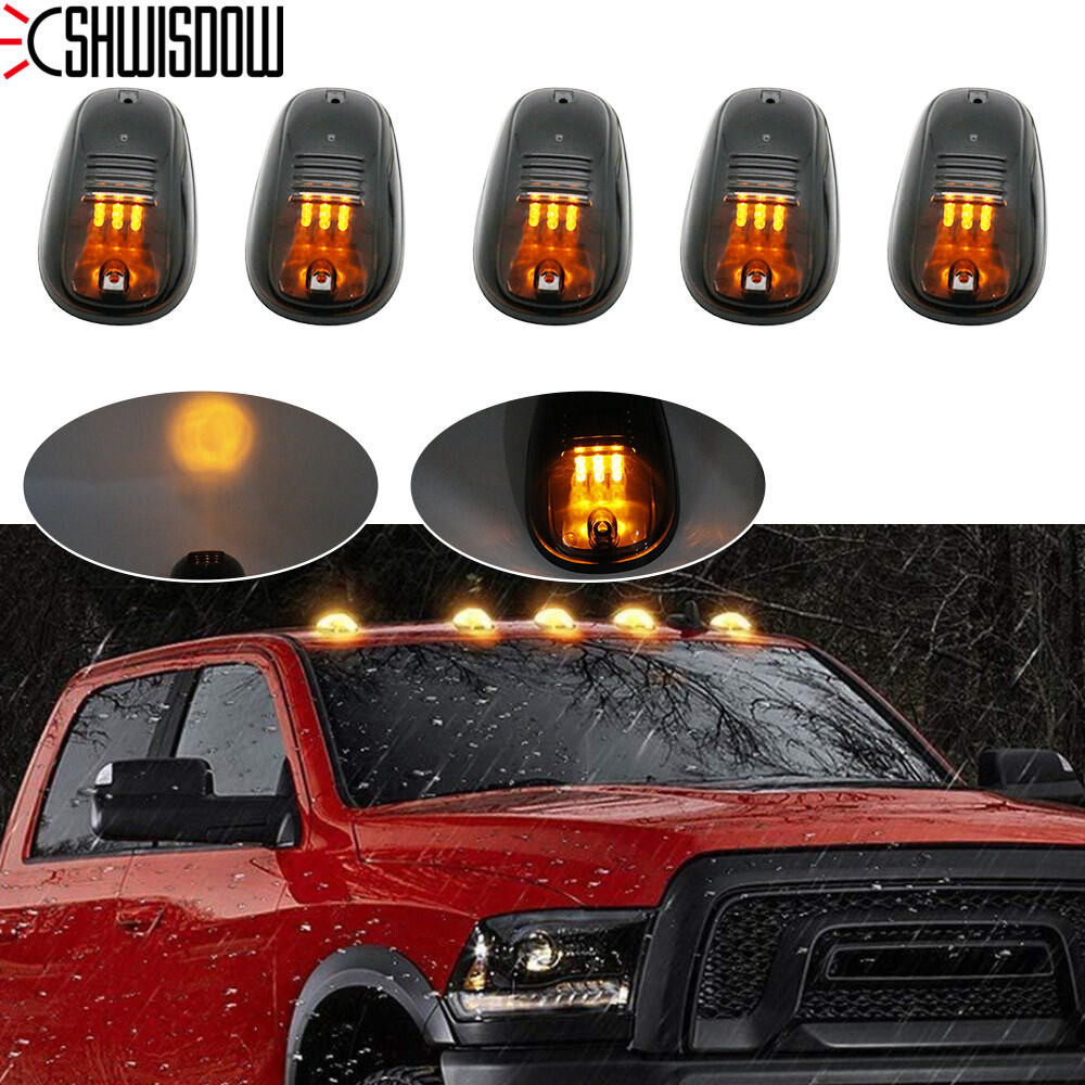 Amber/ White Car Cab Roof Marker Lights For Truck SUV LED DC 12V Black