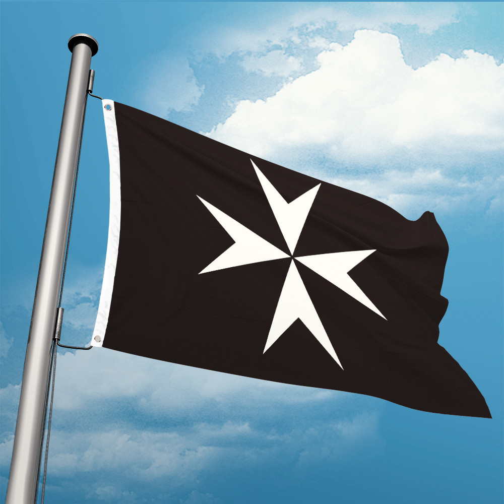 HOSPITALLER KNIGHTS BATTLE Flag 3ft x 5ft Polyester Banner Flying 150 ...
