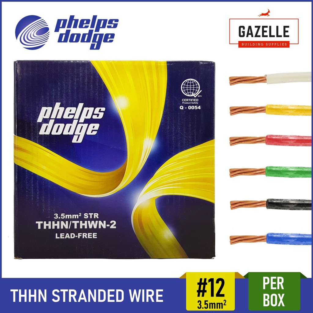 Phelps Dodge THHN / THWN2 Stranded Wire Gauge 12 3.5mm2 (Per Box 150