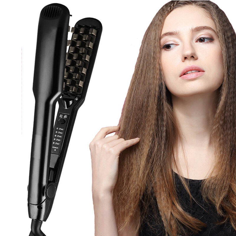 3D Grid Hair Crimper Volumizer Ceramic Professional Hair Fluffy