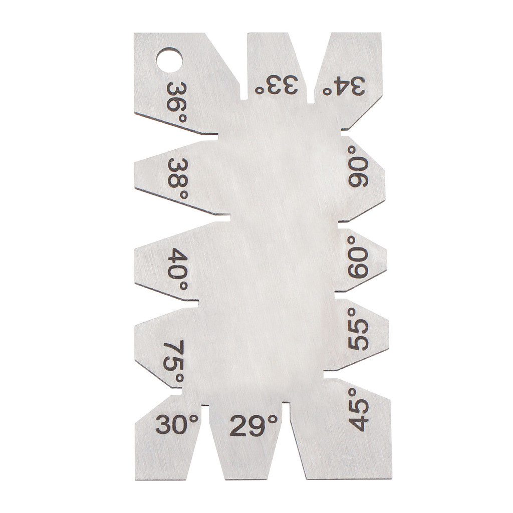 Stainless Steel 29 to 90 Degree Screw Thread Gauge Angle Tool Plate 1 ...