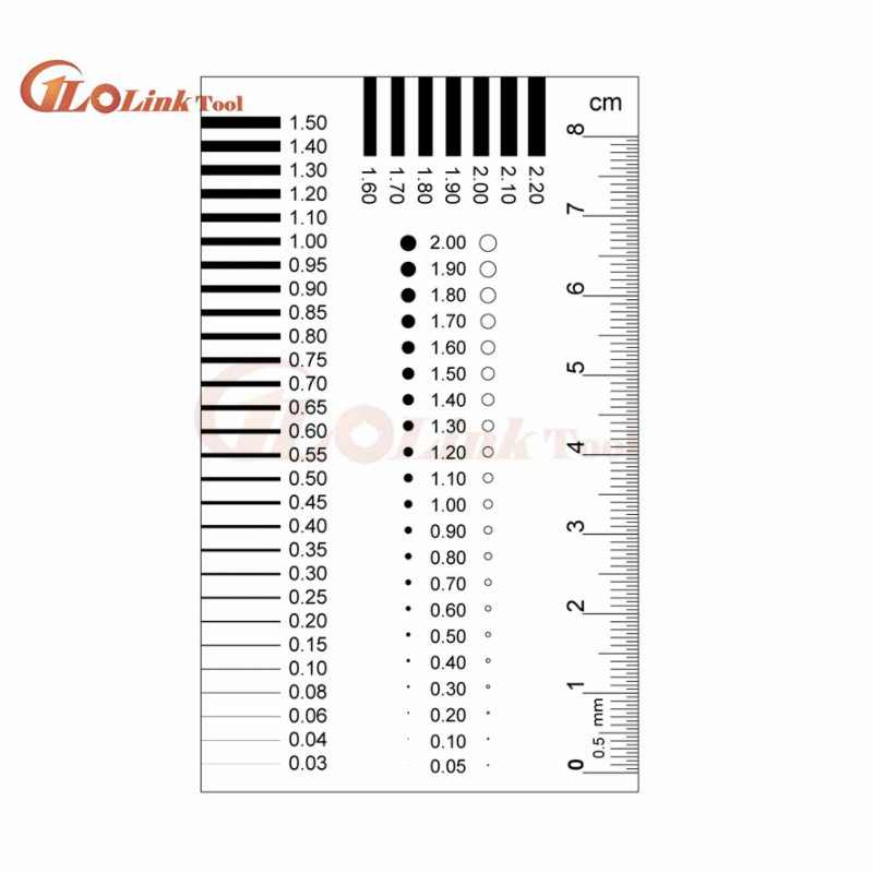 Point Line Gauge Film Soft Ruler Area Stain Comparison Card Highly ...