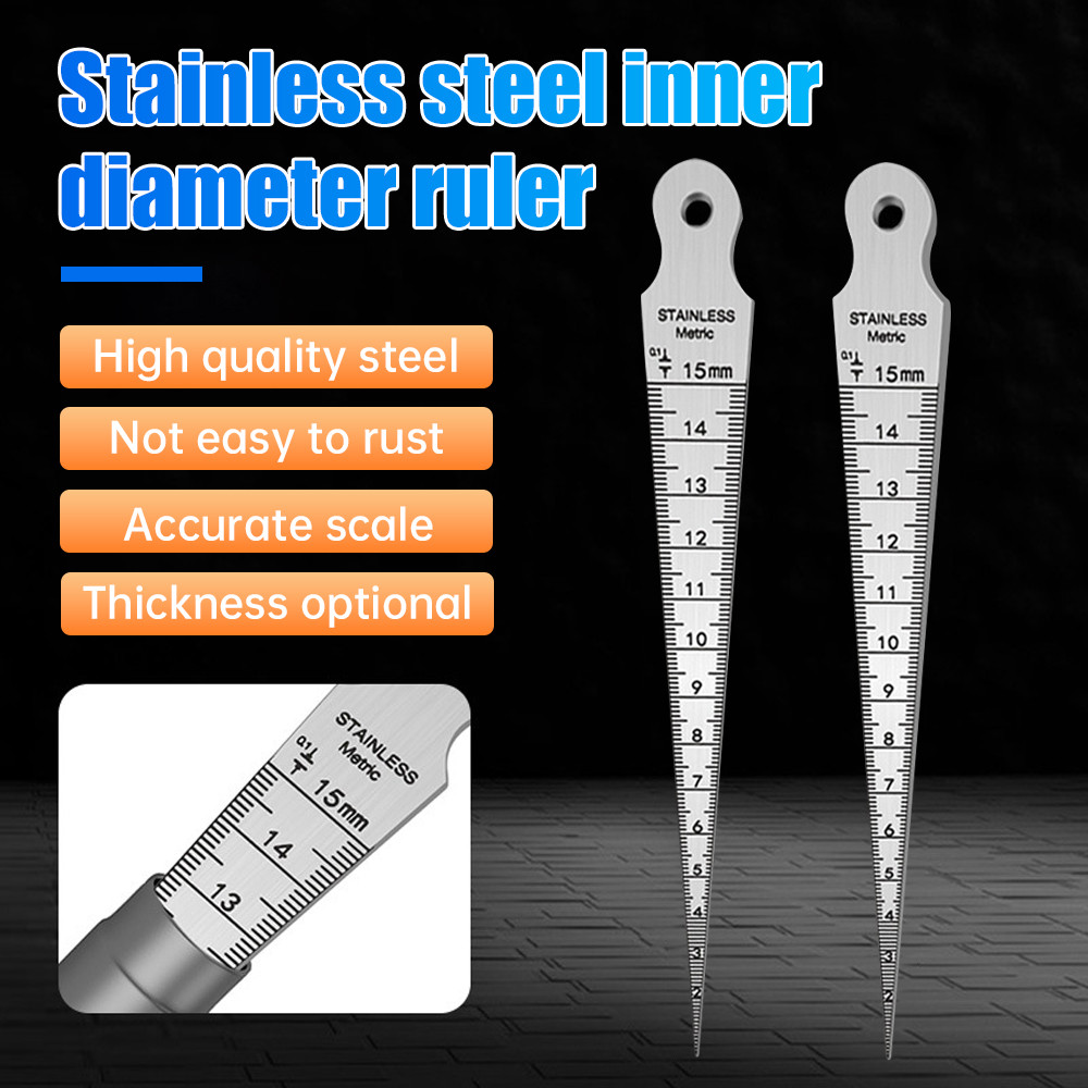 0-15mm Wedge Taper Ruler Stainless Steel Welding Taper Feeler Gauge ...