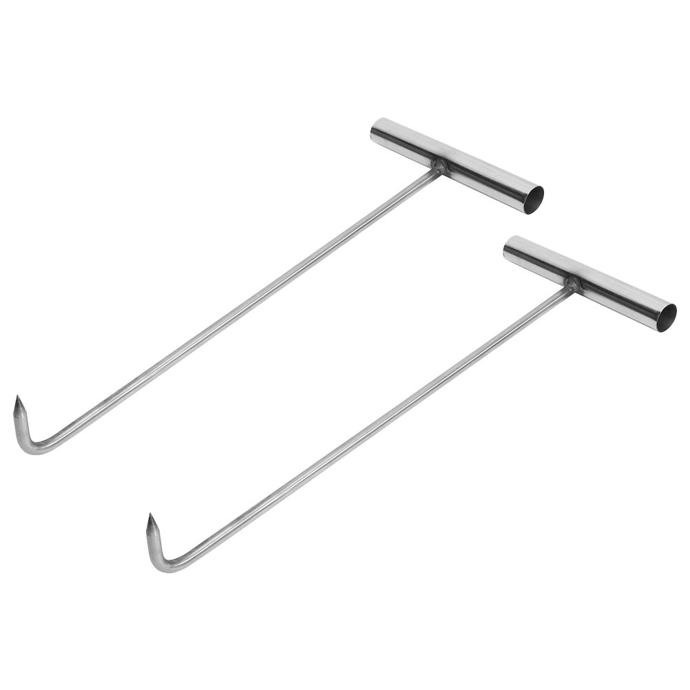 2 Pcs T-hook Practical Coat Hanger Key Fobs Shape For Lifting Stainless ...