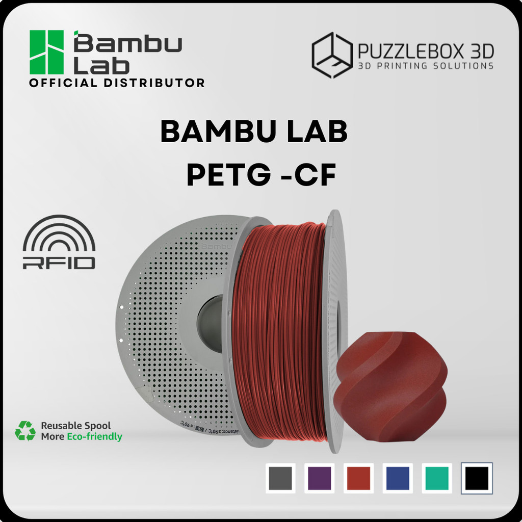 Bambu Lab PETG-CF 3D Printing Filament Less Clumping Stringing & High ...