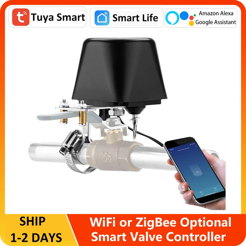 Tuya Smart WiFi ZigBee Water Gas Leakage Valve ON/OFF Auto Control ...