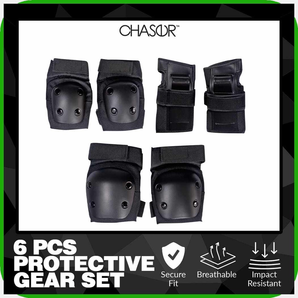 Chaser{rz,6&b|pcs.#x]Knee.D^Elbow/Xy^Wrist/Ug^Pads/rF^Sports/lZ ...