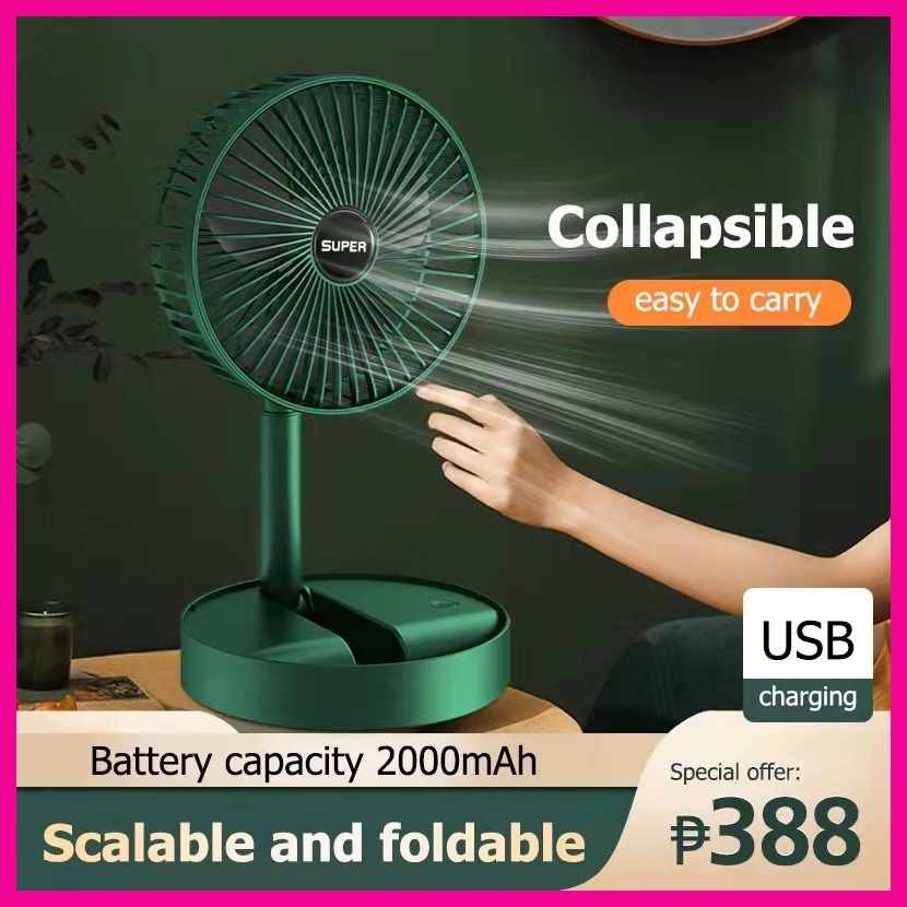 Desk]j@Electric.h!Fan;r&Small`G&folding`z&fan`J&with`O&USB`O&charging ...