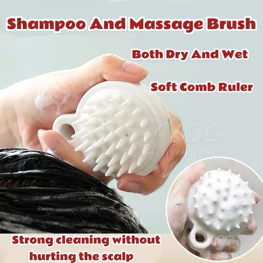YYDS Japanese Silicone Scalp Massager Shampoo Brush Head Shower Clean ...