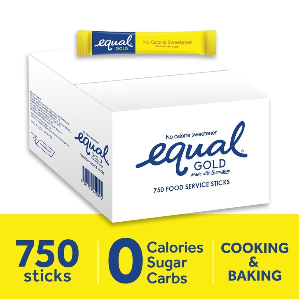 Equal Gold Zero Calorie Sweetener 750 Sticks - 1 Box (Keto Diet ...