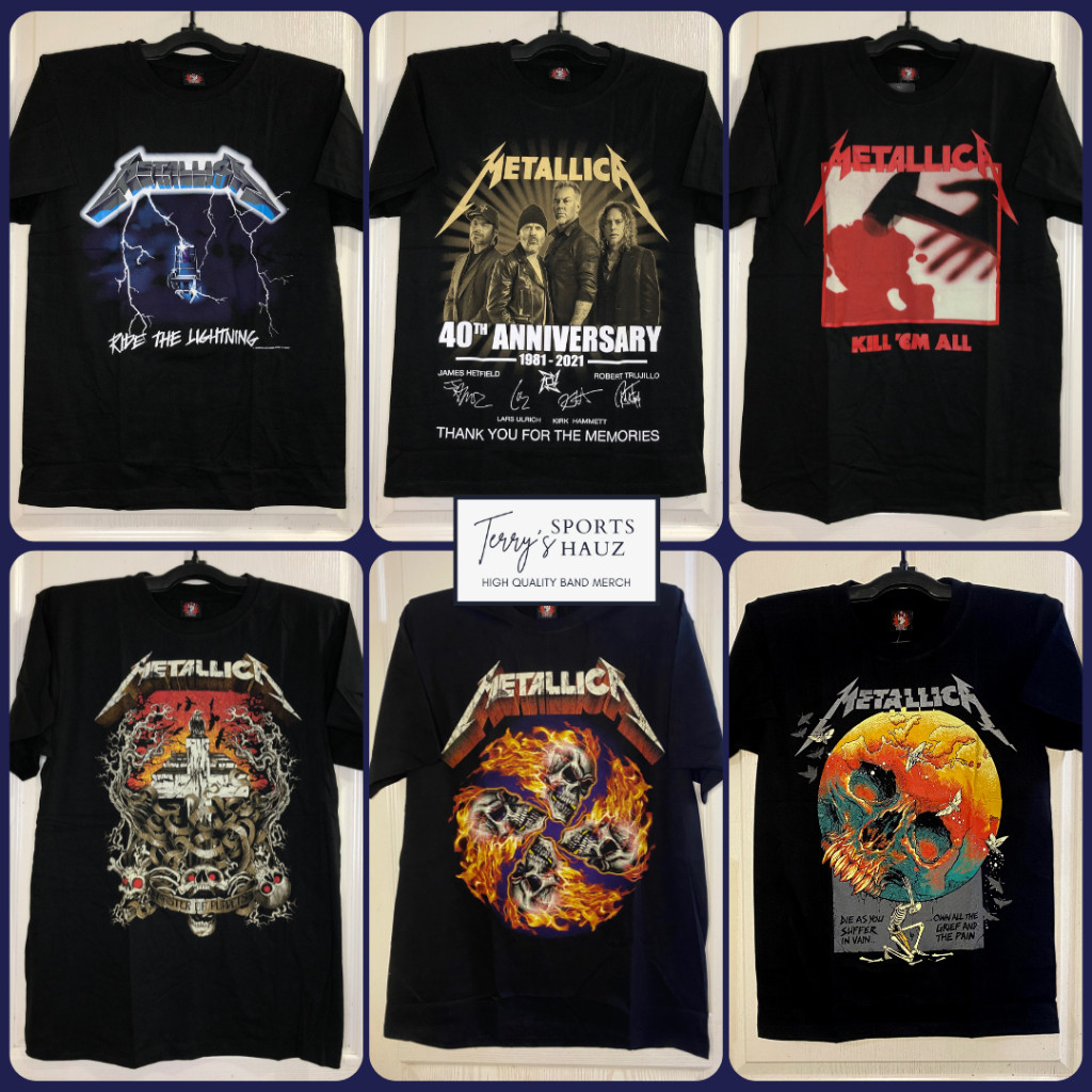 METALLICA ROCK YEAH BAND SHIRTS ASSORTED DESIGNS PART 3 | Shopee ...