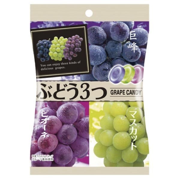 PINE 3 grapes 75g Three assorted grape candies: Three unique varieties ...