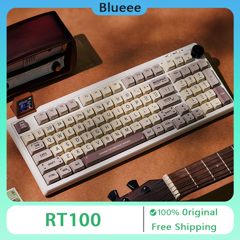 ♚EPOMAKER RT100 Mechanical Keyboard Customized Three-mode RGB Gasket ...