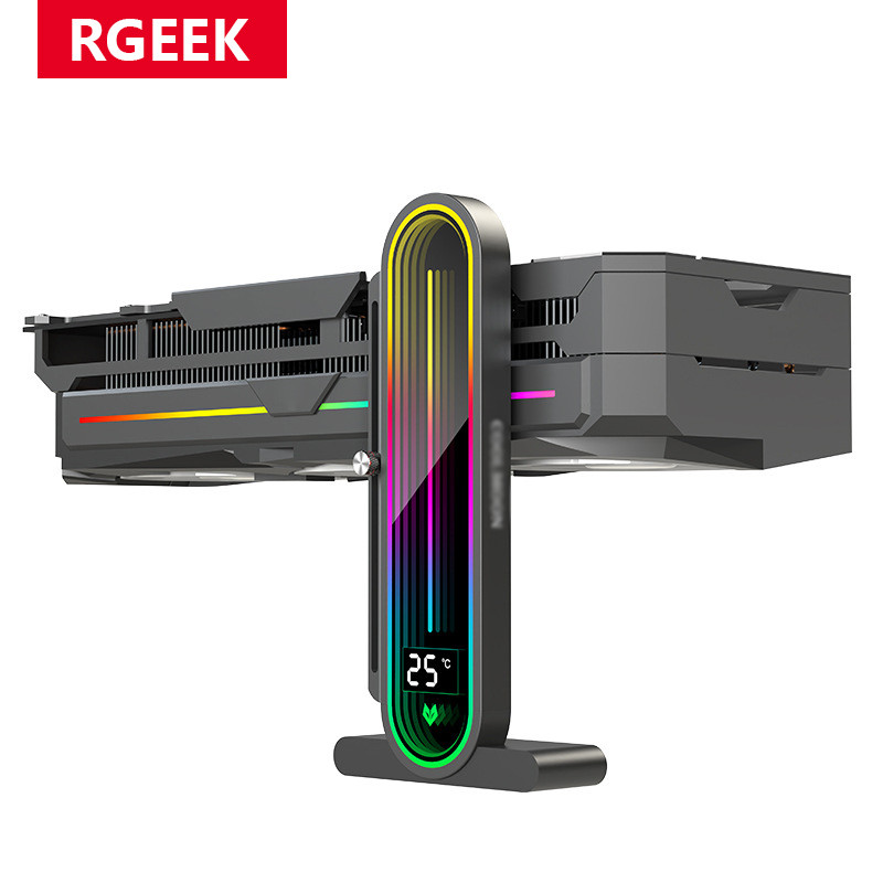 ۞RGEEK Graphics Card Bracket GPU Stand Holder with LED Display ...