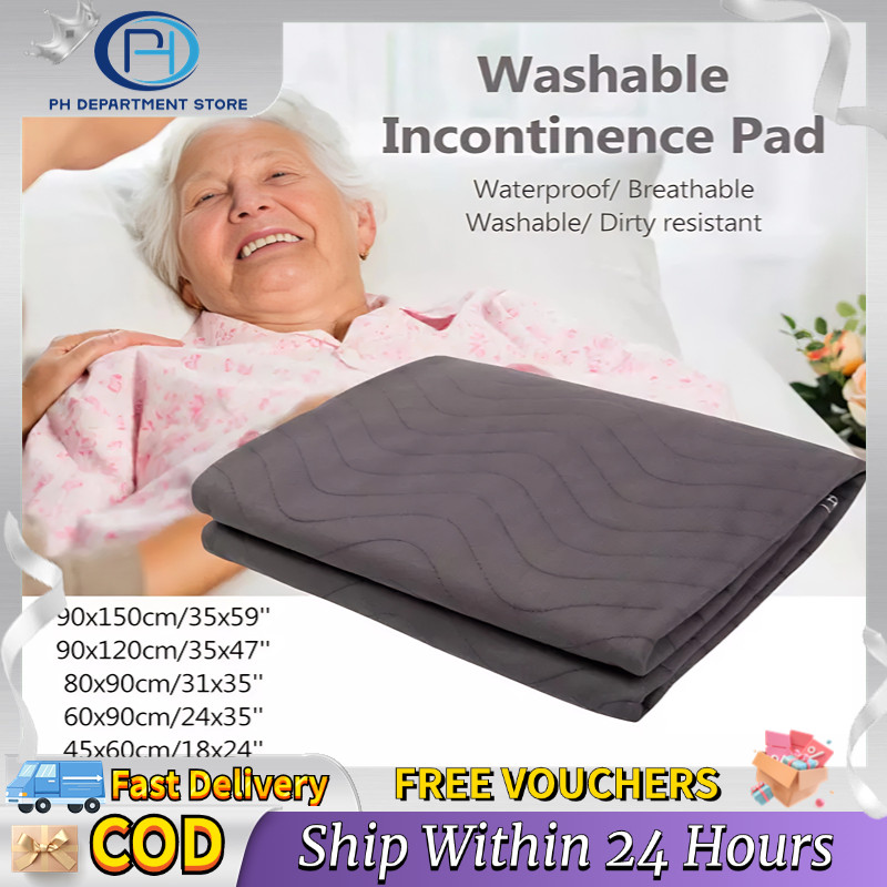 Washable Incontinence Bed Pad Mat Reusable Absorbent Wetting Sheet ...