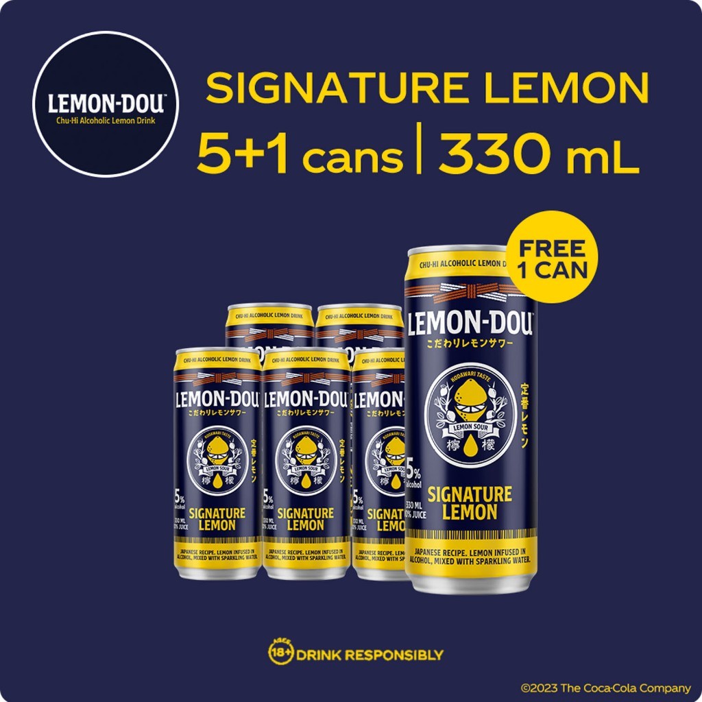 [BUY 5, GET 1 FREE] Lemon Dou Signature Lemon 330mL - Pack of 6 (Avail ...