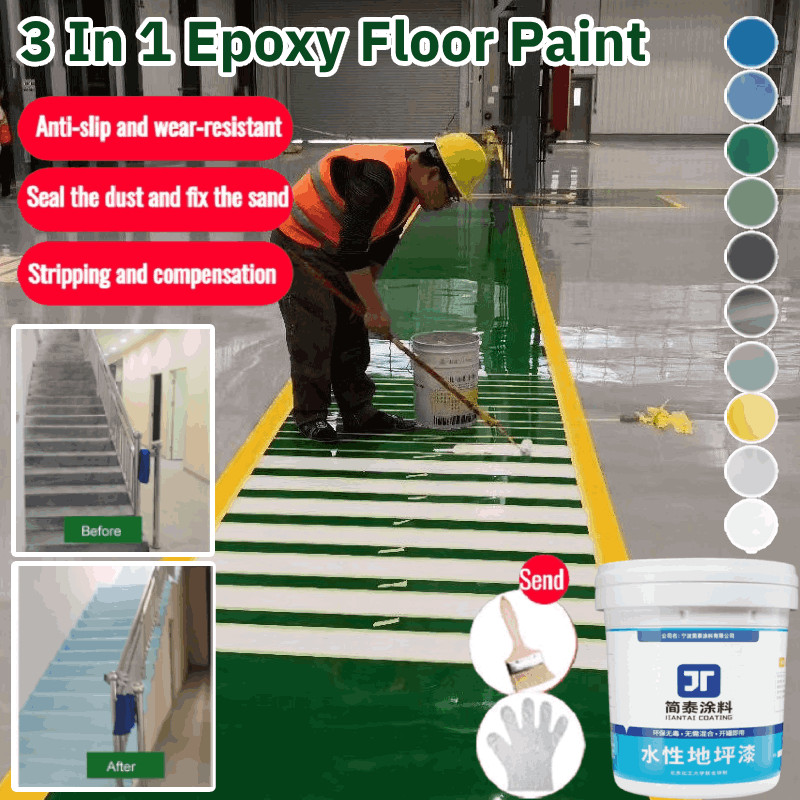 Water-Based Epoxy Floor Paint Heavy Duty & Waterproof Coating Magic All ...